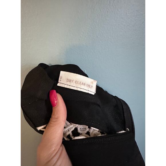 1960s Modette Vintage Mod Black Long Sleeve Sheath Dress - Rare - Picture 8 of 9